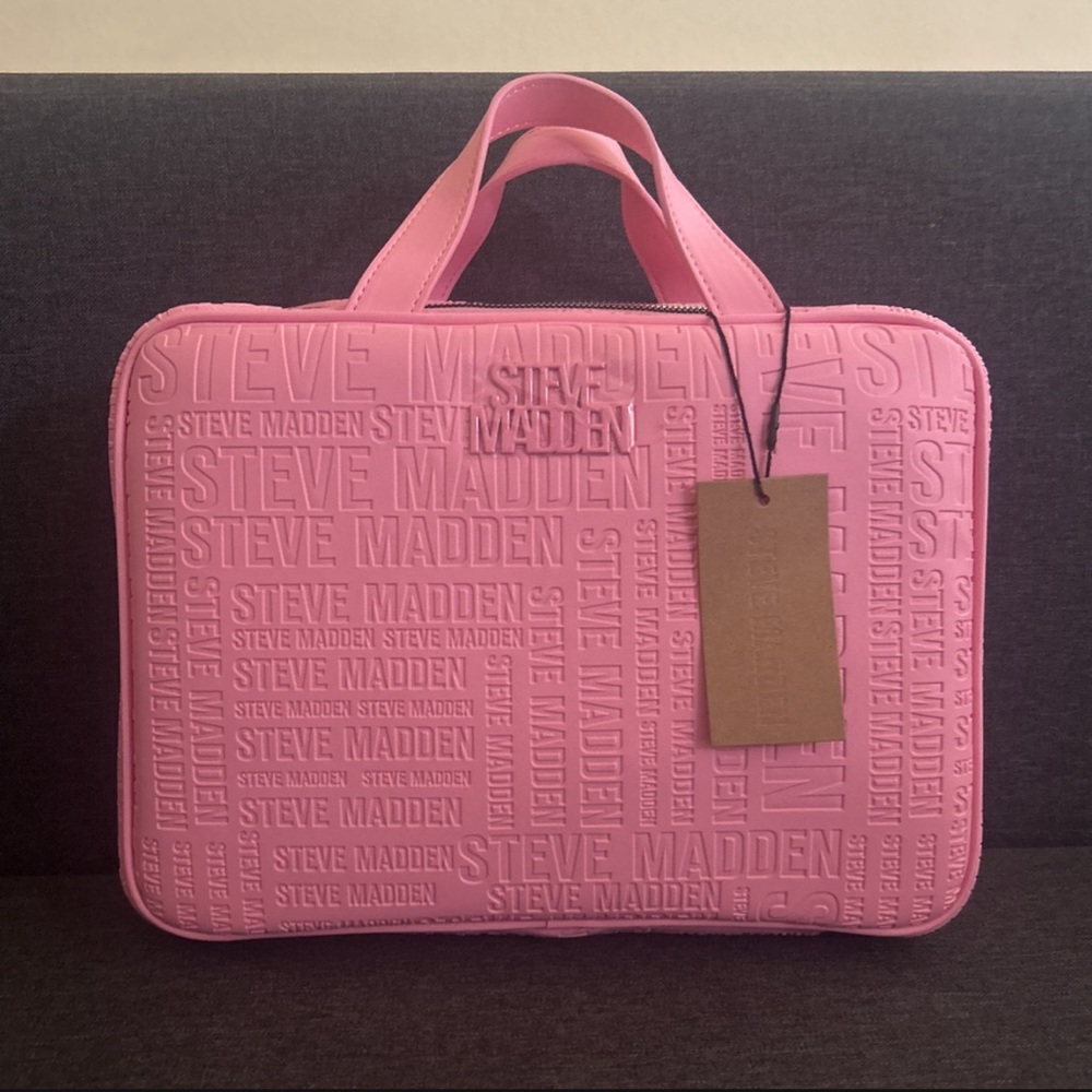 Steve Madden Hot Pink Cosmetics Carry Case Bag